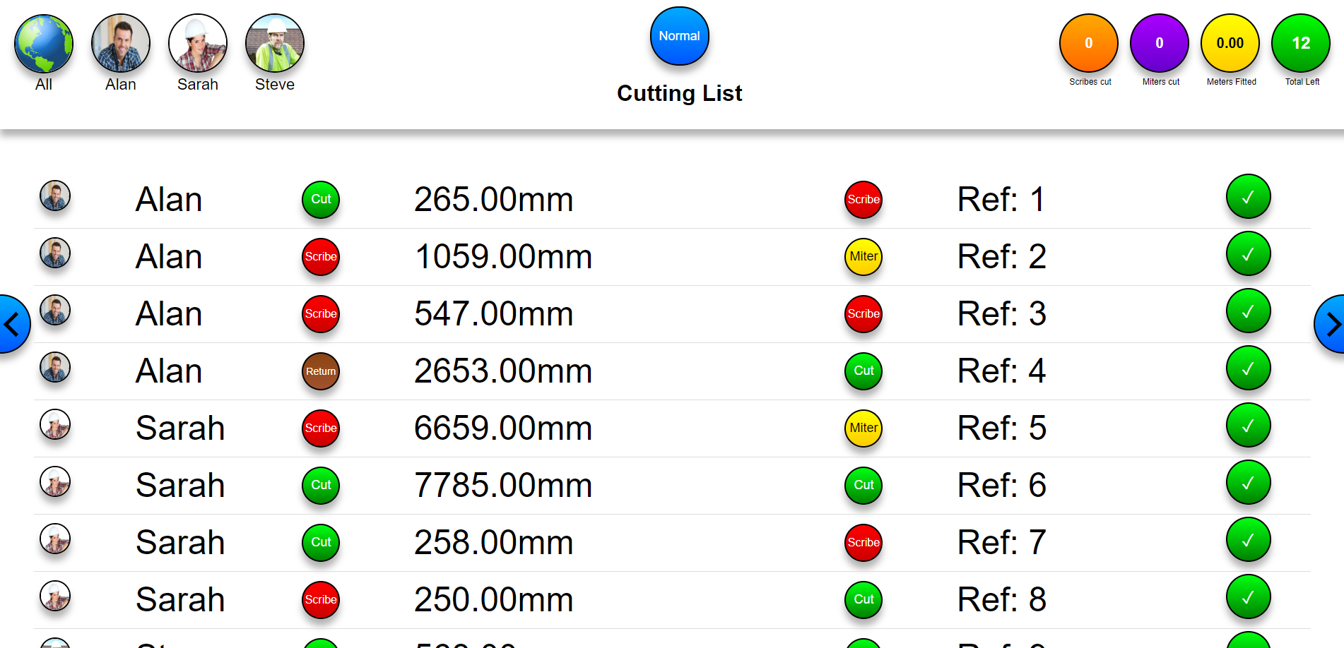 Cutter for Skirting App